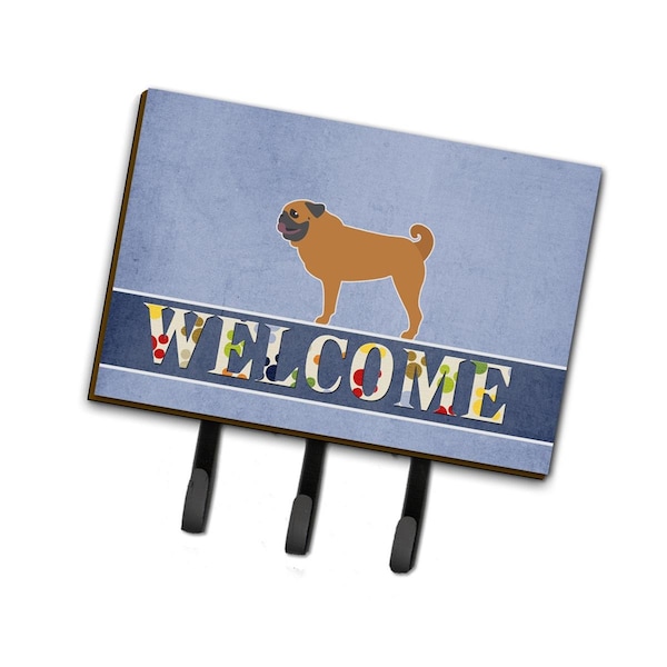 Carolines Treasures Pug Welcome Leash or Key Holder BB5551TH68 - main